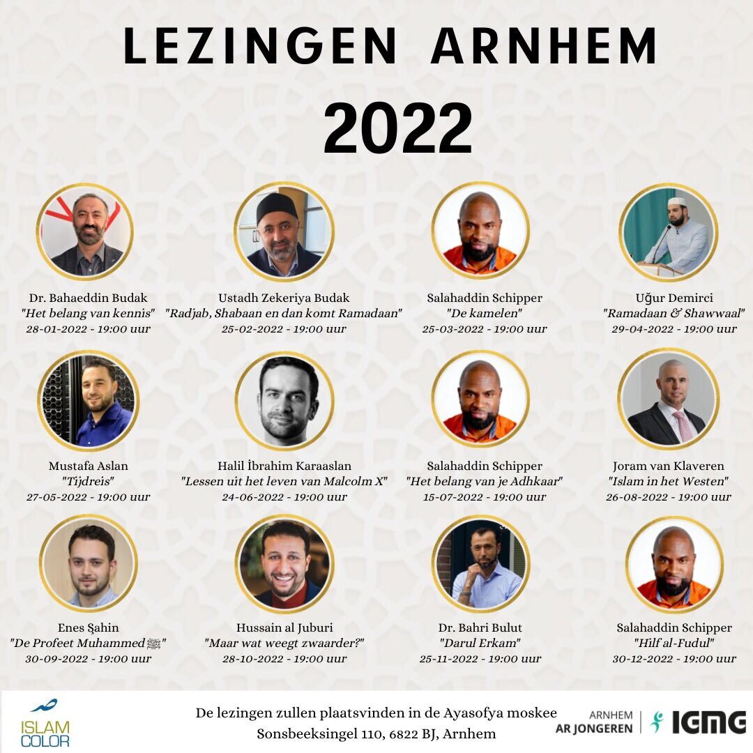 Overzicht lezingen Arnhem 2022