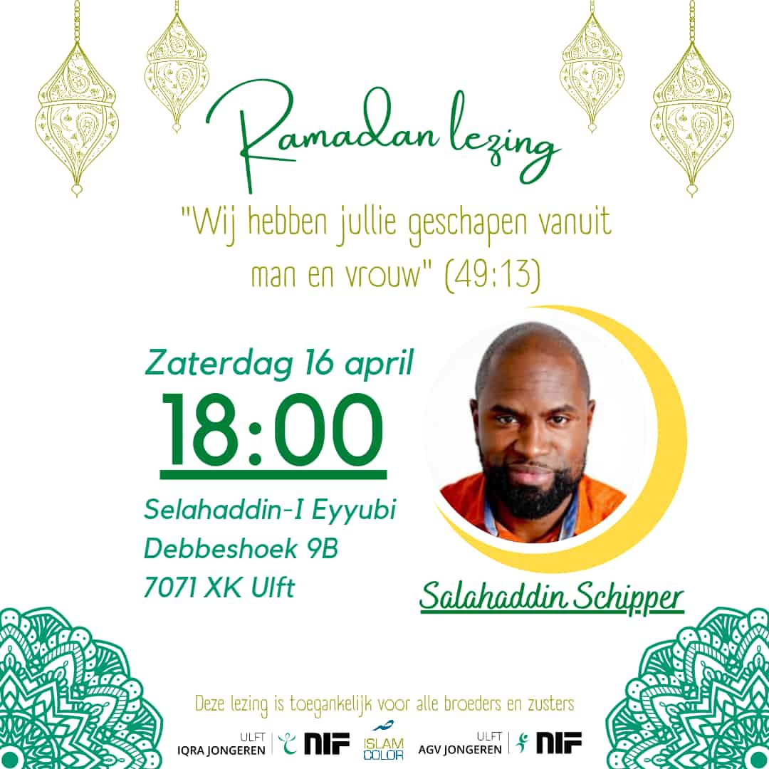 Omslagfoto Ramadan 2022 lezing 9 april met Salahaddin Schipper